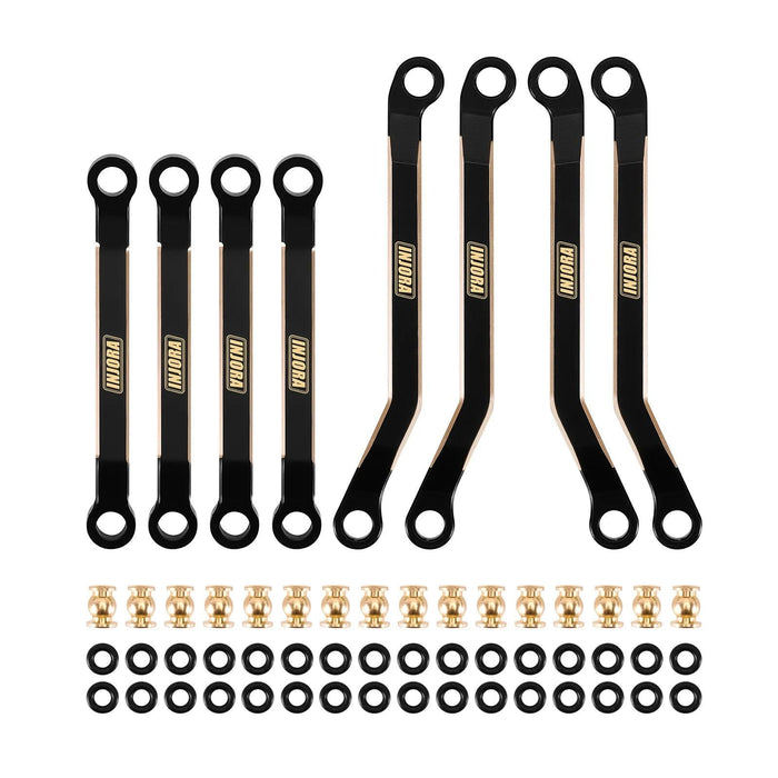 INJORA Liens de châssis à haute garde au sol Liens de direction pour FMS FCX24M 1/24 (Messing)