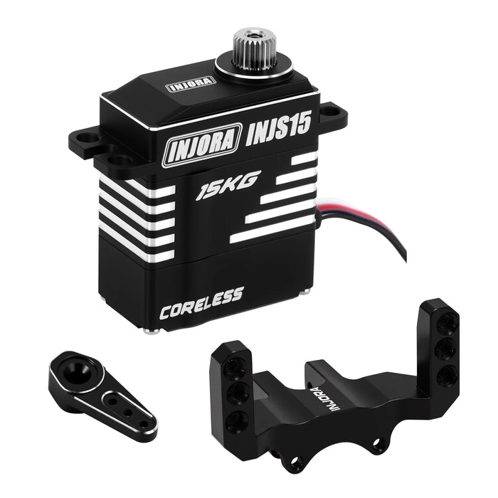 INJORA INJS15 15KG Waterproof Coreless High Torque Servo w/ Mount & Horn 1/24