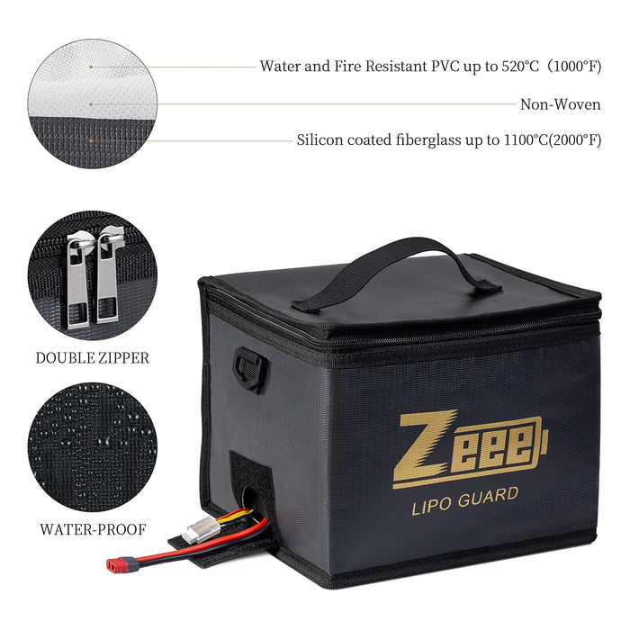 Lot de 2 sacs pour batteries Lipo Zeee