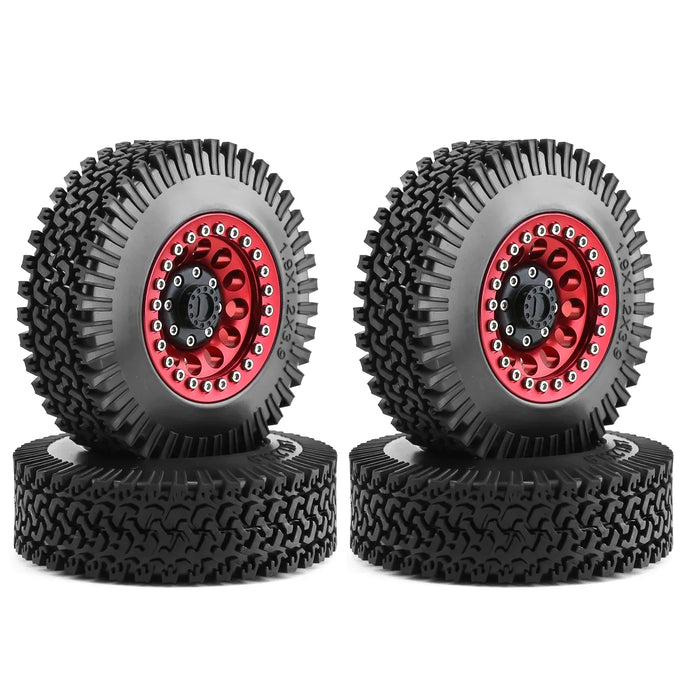 4PCS 1.9" 98x30mm 1/10 Crawler Beadlock Wheels Set (Metal, Rubber)