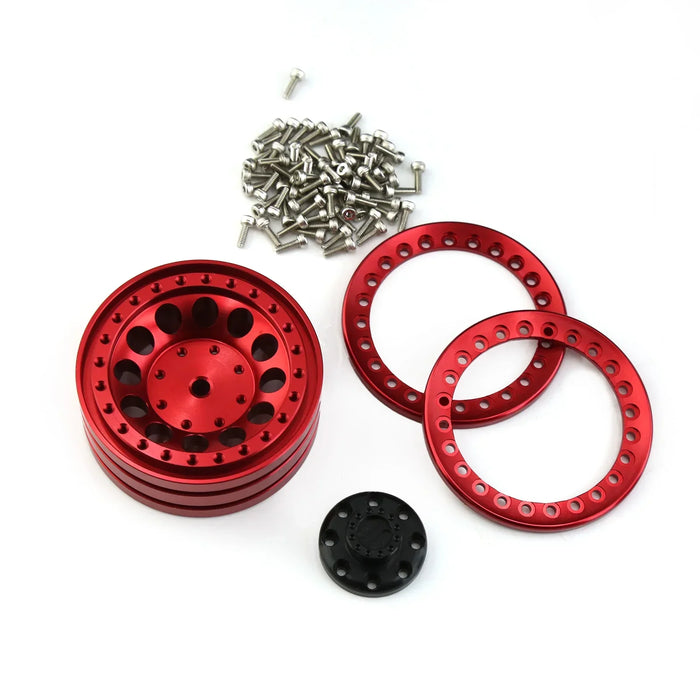 4PCS 1.9" 120x48mm 1/10 Crawler Beadlock Wheels Set (Metal, Rubber)