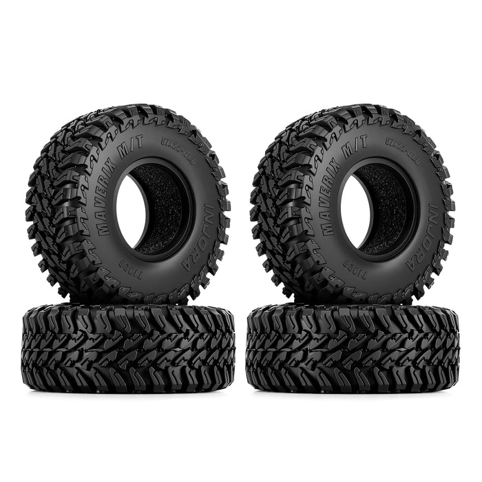 INJORA 4PCS 1.0" 57x22mm MAVERIX M/T Crawler Tires 1/18 1/24