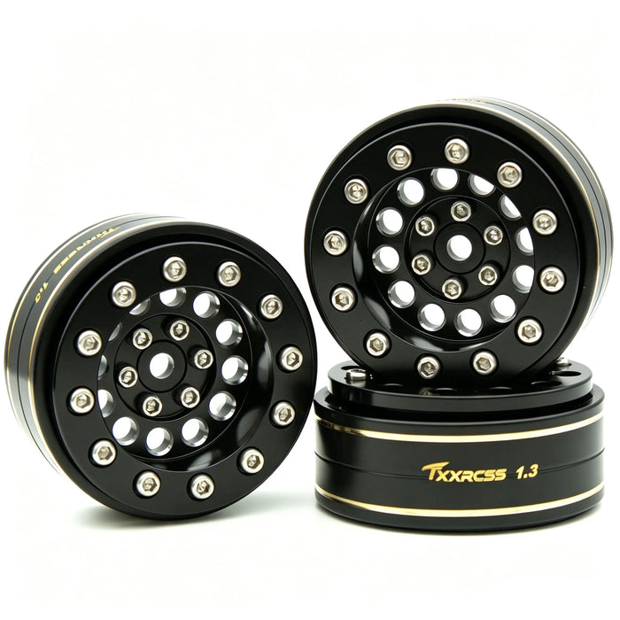 TxxRcss 4PCS 1.3" 36.8x16.5mm Beadlock Wheel Rims 1/18/24 (Alu)