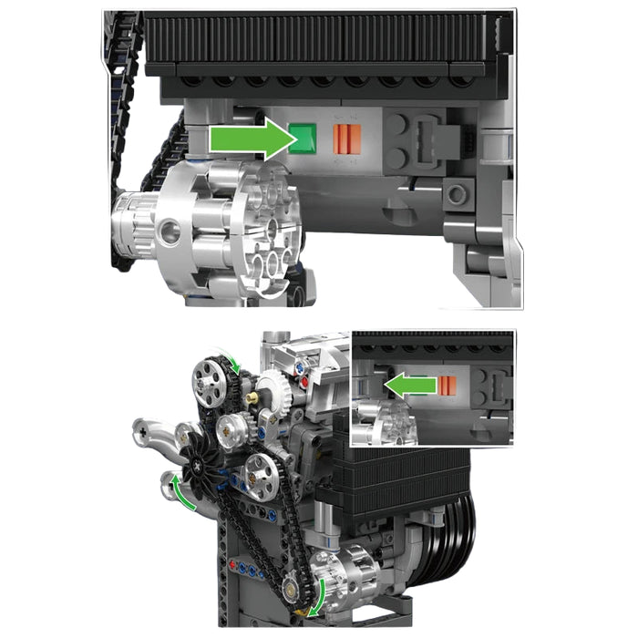 Mould King 10215 Koenig Supersportwagen Motor Bausteine (739 Stück)