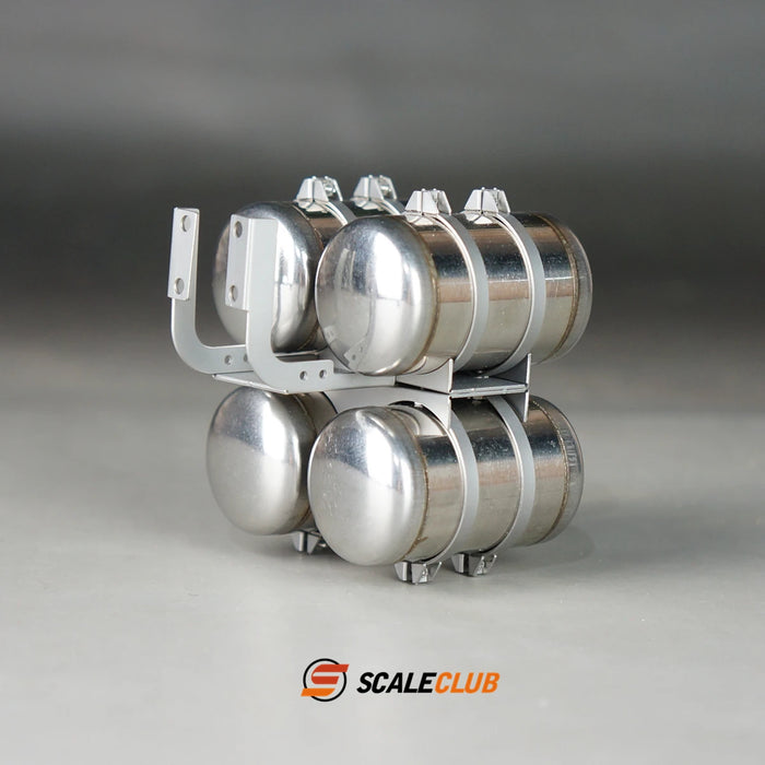 Scaleclub Four Gas Tank for Tractor Truck 1/14 (Metal)