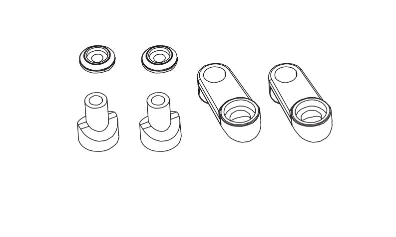 Ensemble de bras de servo (blocage de différentiel) pour Absima CR4.4 1/10
