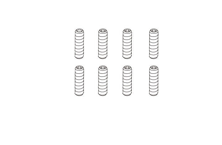 8PCS Headless Screw M3*14 for Absima CR4.4 1/10