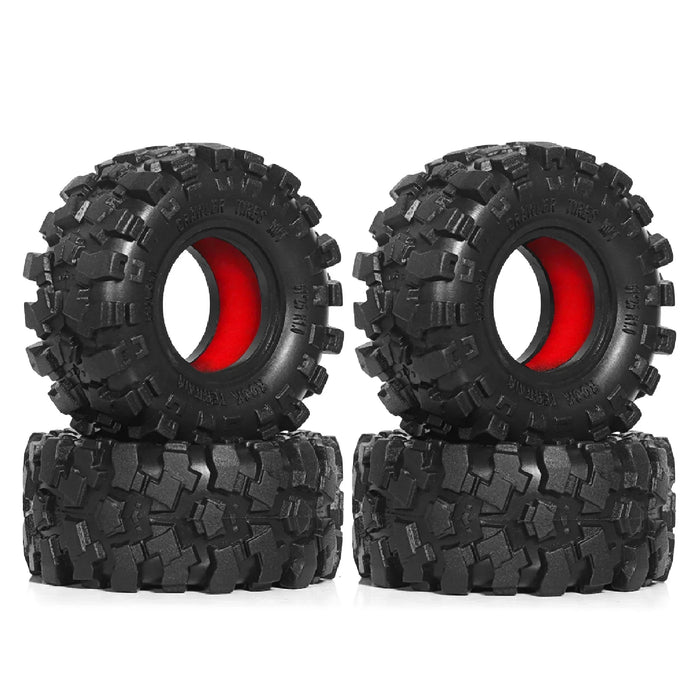 4PCS 1.0" 57x25mm 1/18 1/24 Crawler Tires (Rubber)