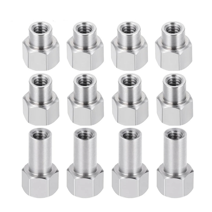 4PCS Adaptateur hexagonal étendu 2mm/3mm/5mm pour Axial SCX24 FCX24M 1/24 (RVS)