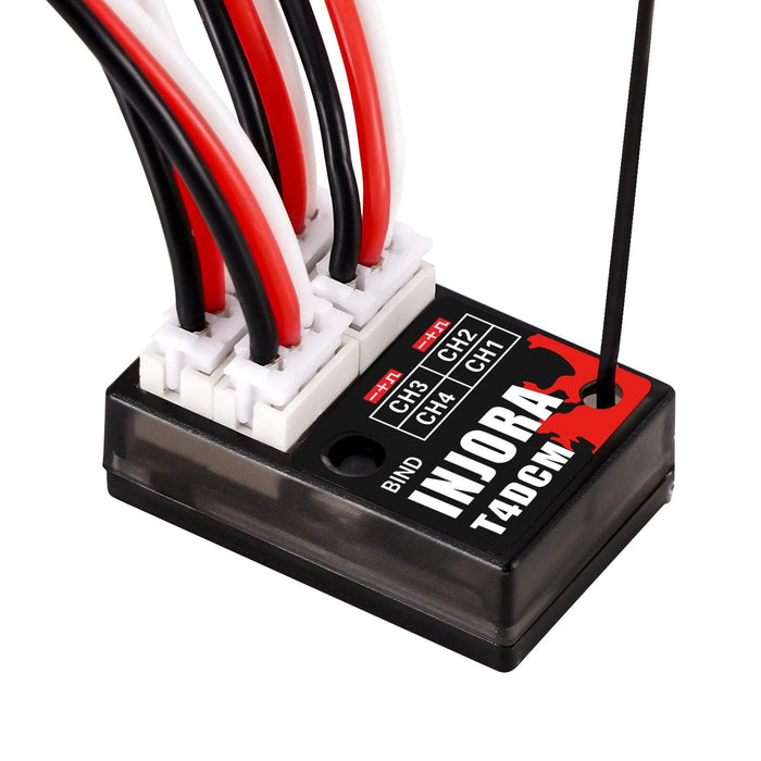 INJORA 4CH T4DCM Compact Receiver for INJORA Transmitter T6DC T6DCG T6M