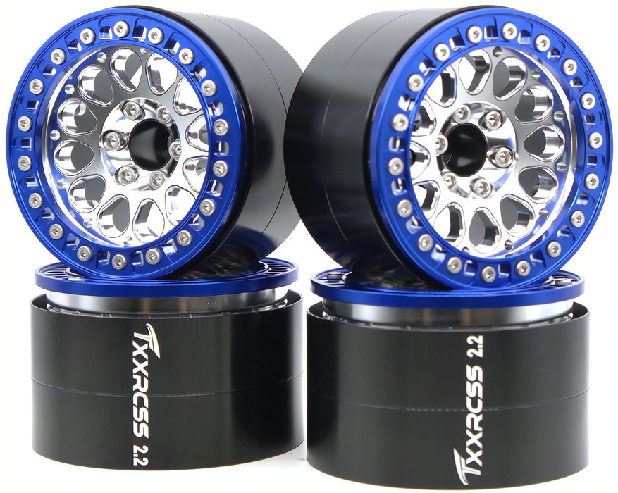 TxxRcss 4PCS 2.2" 61.5x40.5mm Beadlock Wheel Rims 1/10 (Alu)