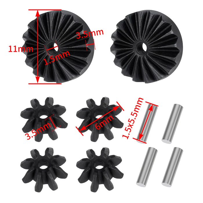 Differential Gear Set for Arrma Grom 1/18 1/14 (Staal)