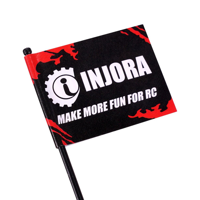 4PCS INJORA 147mm 1/10 Antenne de décoration avec drapeau