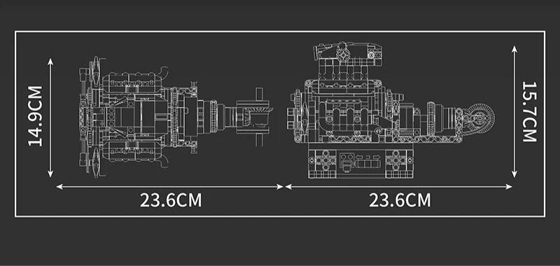 Mould King 10206 MCL Voiture de sport Moteur V8 Blocs de construction (737 pièces)