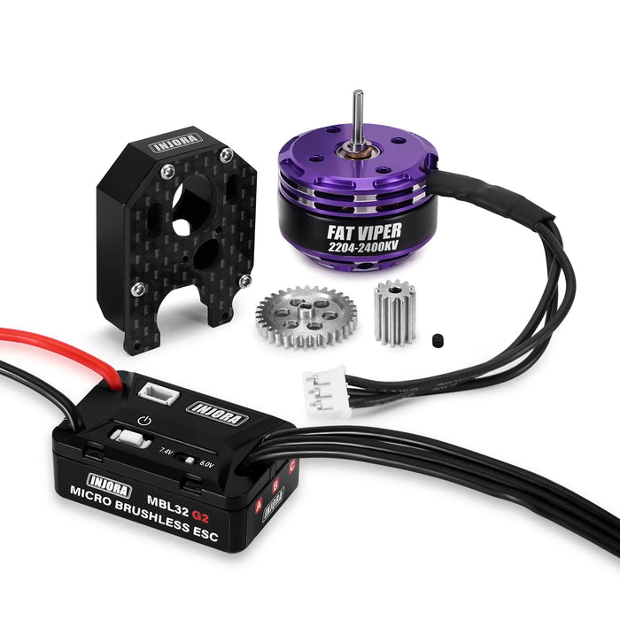Injora MBL32 G2 ESC & 2204 Fat Viper Motor for Axial SCX24 1/24