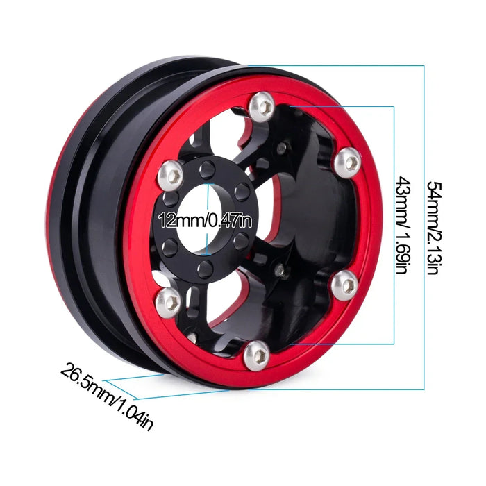 1/10 54x26.5mm Crawlers Beadlock Wheels (Alu)