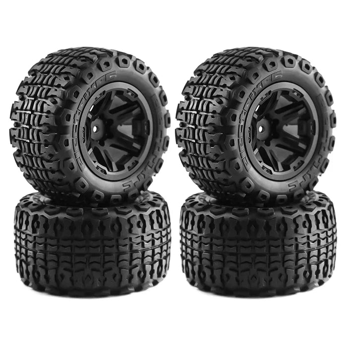 4PCS 105x52mm 1/10 Truggy Wheels Set (Plastic, Rubber)