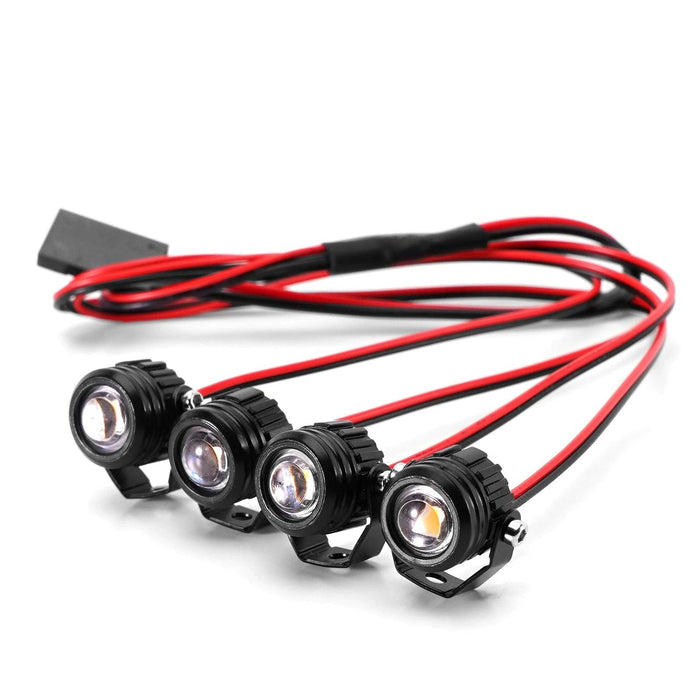 INJORA 1/18 1/24 Lumières LED Rondes (Blanc, Jaune)