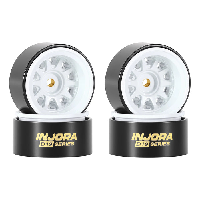 INJORA 4PCS D19 0.7" 19x10.8mm Beadlock Crawler Wheels