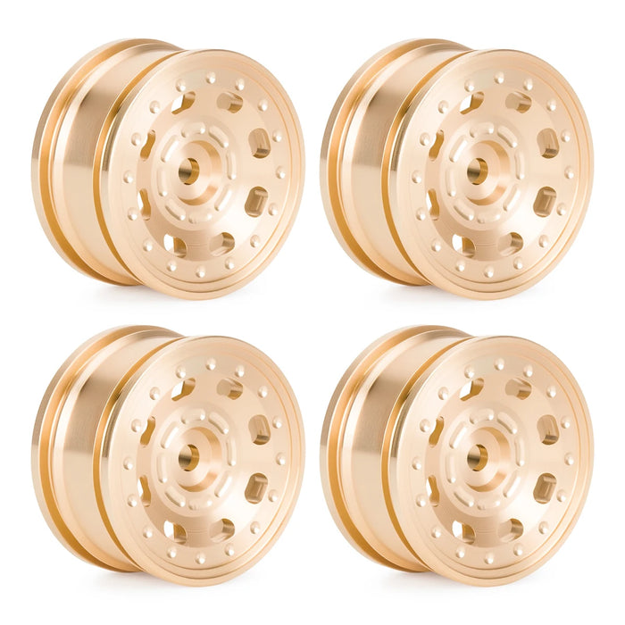 4PCS 0.7" 18x9.5mm Wheel Rims for Axial SCX30 1/30 (Messing)