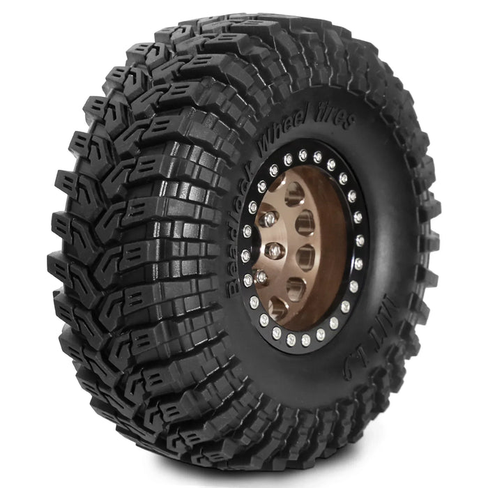 4PCS 1.9" 115x45mm 1/10 Crawler Beadlock Wheels Set (Metal, Rubber)