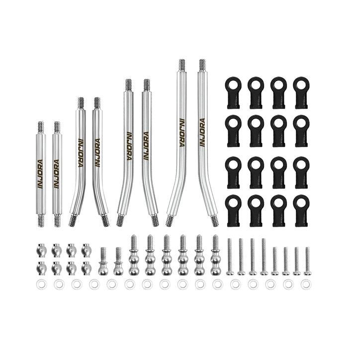 INJORA High Clearance Chassis Links & Steering Links Set for Axial SCX30 1/30 (RVS)