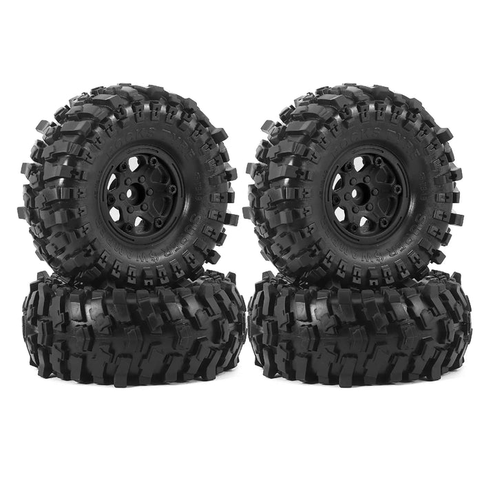 4PCS 1,9" 118x45mm 1/10 Crawler Beadlock Rädersatz (Kunststoff, Gummi)