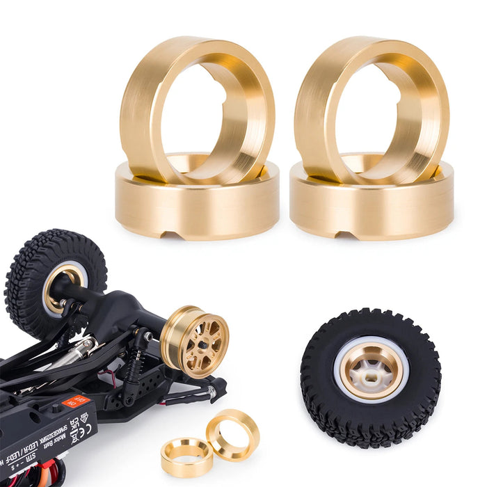 Wheel Hub Weights 13.6g/set for Axial SCX30 1/30 (Messing)
