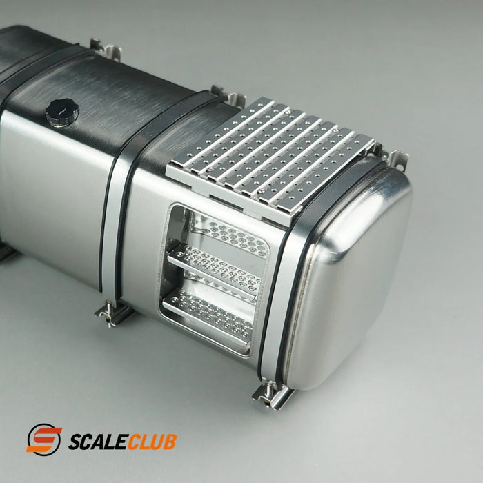 Scaleclub Pedal Fuel Tank w/ Urea Tank for Tractor Truck 1/14 (Metaal)