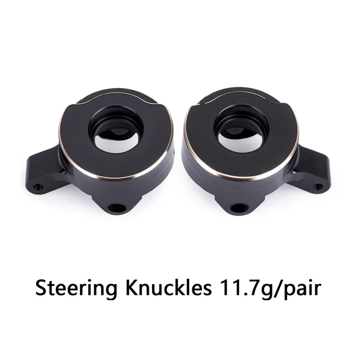 Steering Knuckles, Diff Covers & Rear Hub Weights for Axial SCX30 1/30 (Messing)