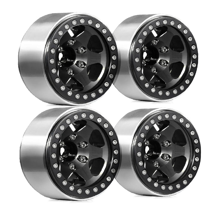 4PCS 1.9" 56x23mm 1/10 Crawler Beadlock Wheels (Metal)