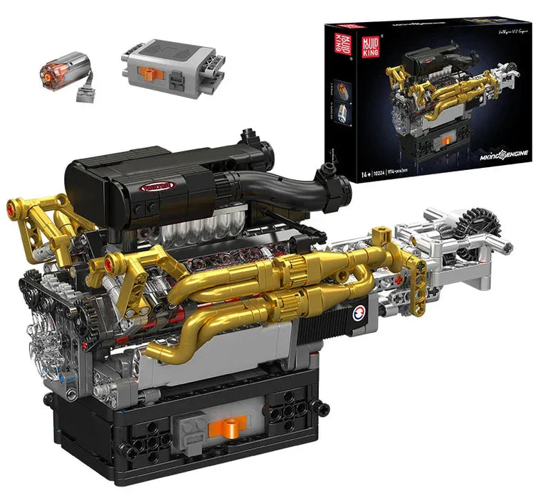 Mould King 10224 Motorized Valkyrie V12 Engine Building Blocks (974 Stukken)