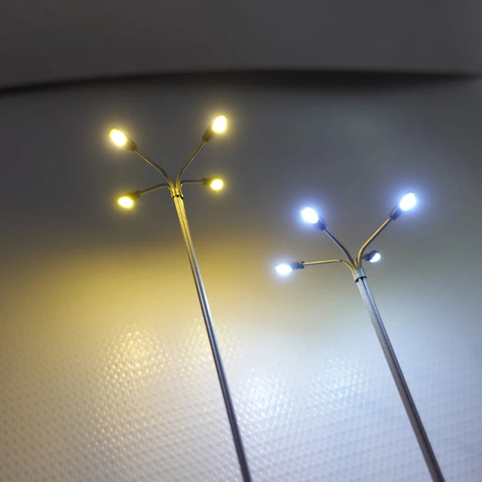 Lampadaire 4 LED 1/87 HO 1/100 TT