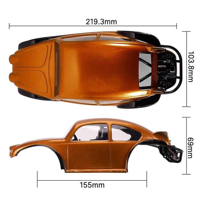 INJORA BUG18 Body w/ Interior & Chassis for Traxxas TRX4M 1/18