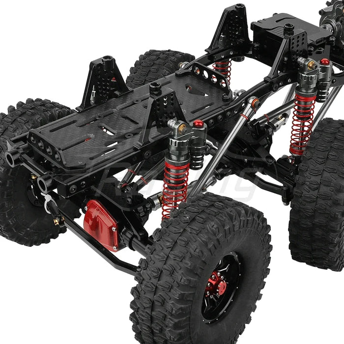 Upgraded 6x6 Chassis Frame w/ Gearbox for Axial SCX10 1/10 (Metaal, Roller)