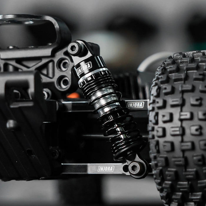 INJORA Amortisseurs à huile 59mm pour Arrma Mojave, Typhon, Granite Grom 1/16 (Aluminium)