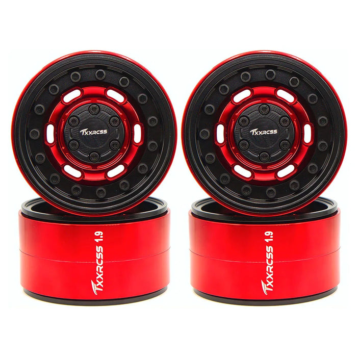 TxxRcss 4PCS 1.9" 55x27mm Beadlock Wheels Rims 1/10 (Alu)