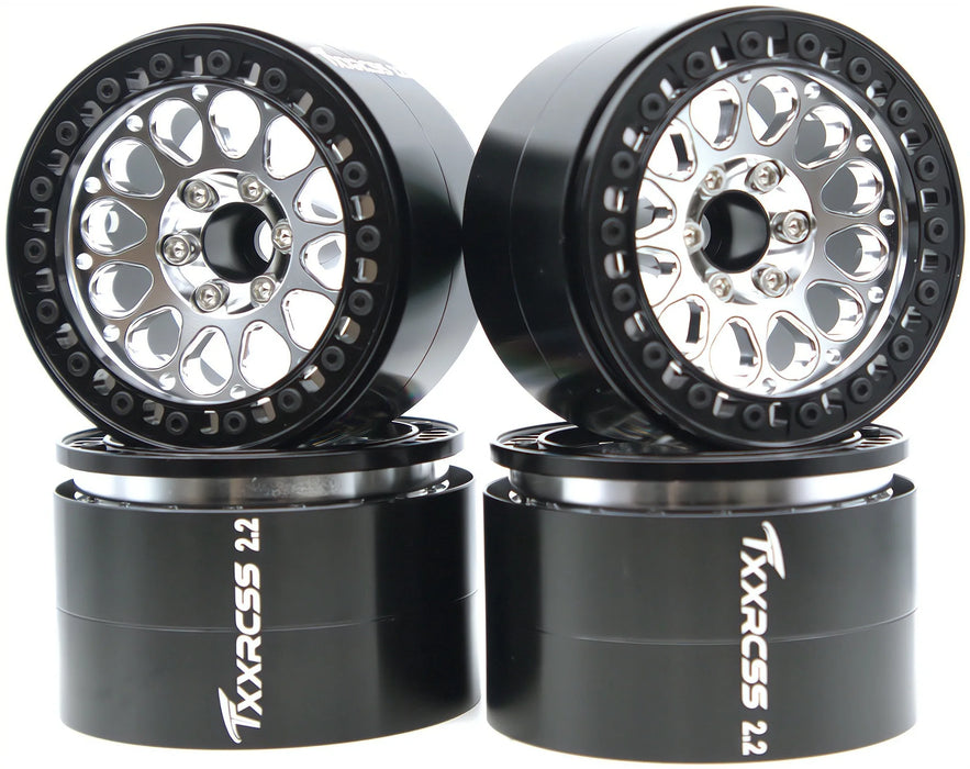 TxxRcss 4PCS 2.2" 61.5x40.5mm Beadlock Wheel Rims 1/10 (Alu)