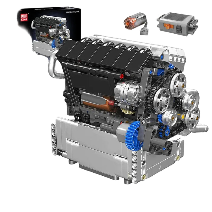 Mould King 10213 Motorized S55 Inline-6 Engine Building Blocks (744 Stukken)