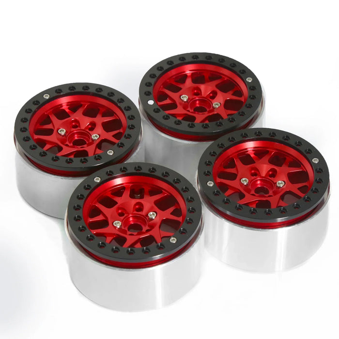 4PCS 2.2" 61.5x35mm 1/10 Crawler Beadlock Wheels (Metal)