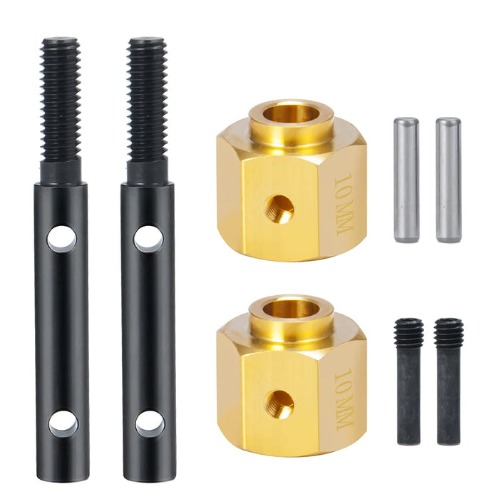 Portal Axle Shaft + Extended Adapter for Axial SCX10 III Early Bronco Jeep Base Camp 1/10 (Metal)