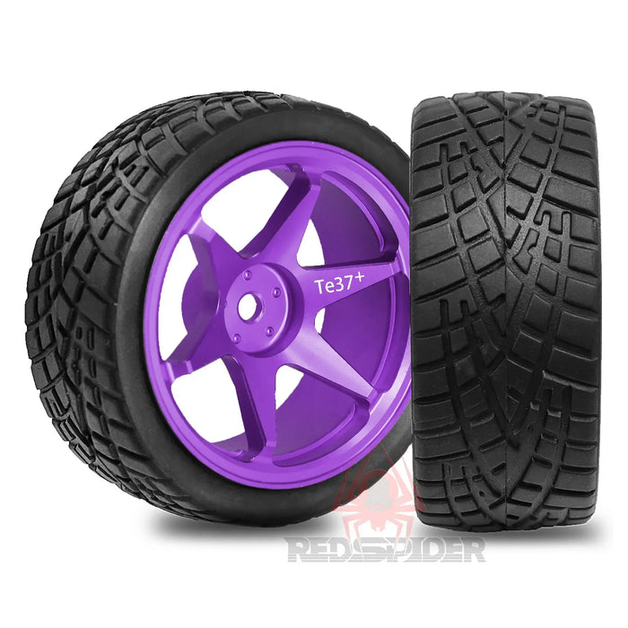 4PCS 65x26mm 1/10 Touring/Drift Wheels Set (Metal, Rubber)