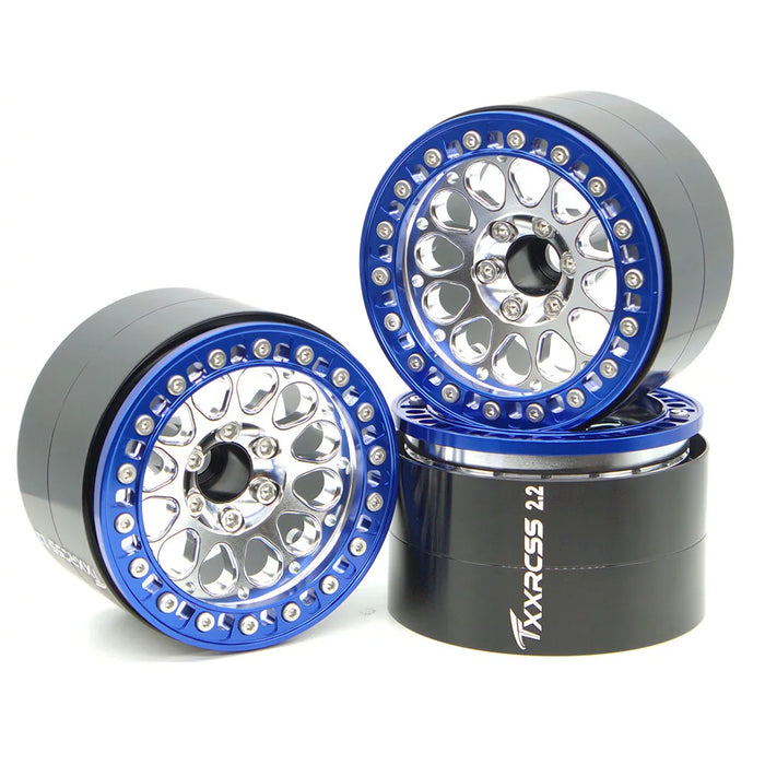 TxxRcss 4PCS 2.2" 61.5x40.5mm Beadlock Wheel Rims 1/10 (Alu)