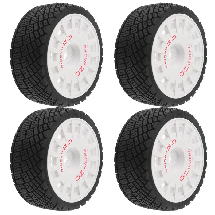 4PCS 1.9" 100x40mm 1/7 1/8 Rally Wheels Set (Plastic, Rubber)