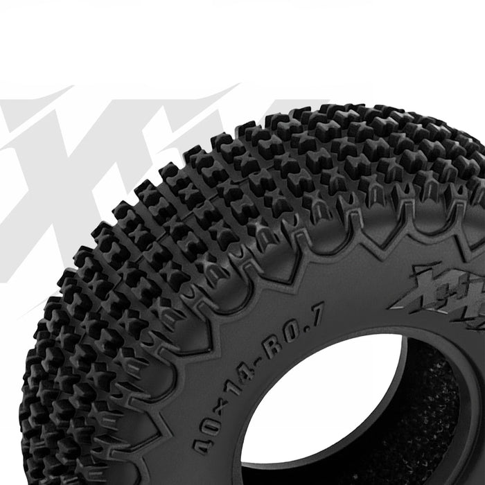 4PCS 40x14mm 0.7" XHX Pin Tires for Axial SCX30 1/30