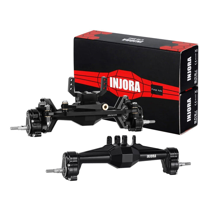 INJORA +5mm Diamond Portal Axles with Servo Mount & Links for Traxxas TRX4M 1/18