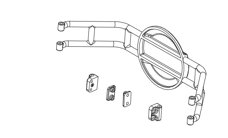 Ersatzreifenhalter für Absima CR4.4 Wolf 1/10