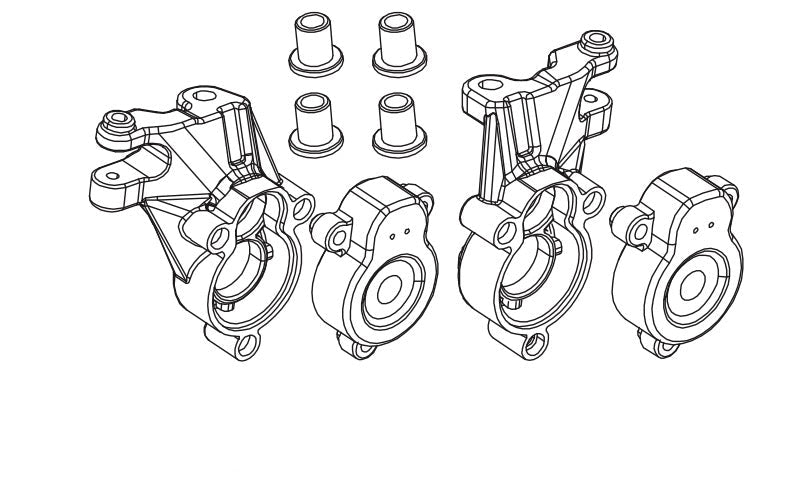 L/R Lenkhebel für Absima CR4.4 1/10