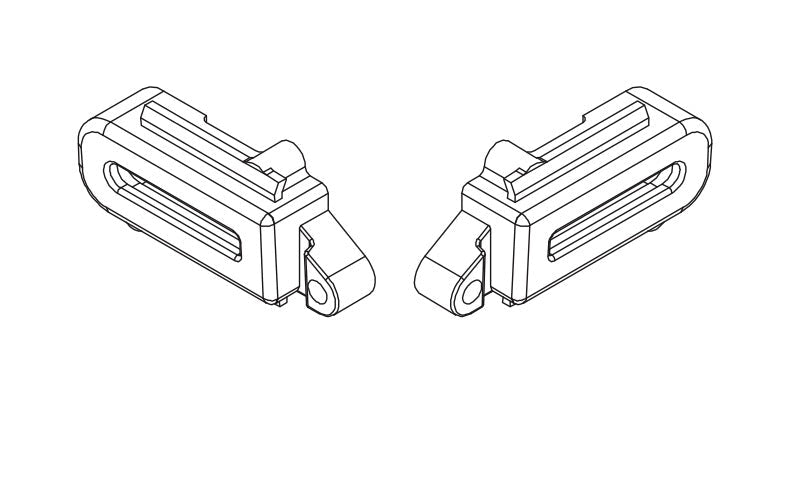 Caches de feux arrière pour Absima CR4.4 Wolf 1/10