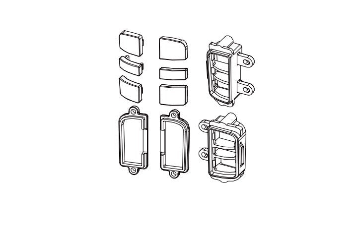 Rücklichtgehäuse-Set für Absima CR4.4 Patrol 1/10